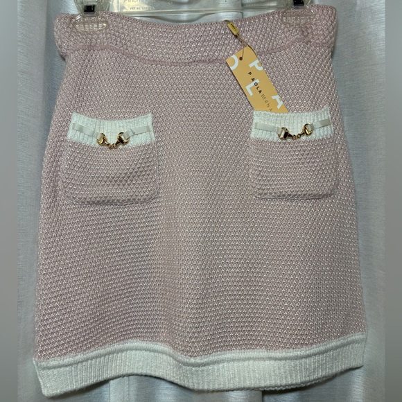 NWT Luxury Designer PAOLA BERNARDI Alana Skirt Pink Medium - Picture 2 of 14